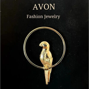 Avon Fashion Jewelry Vintage Pretty Parrot Goldtone Pin